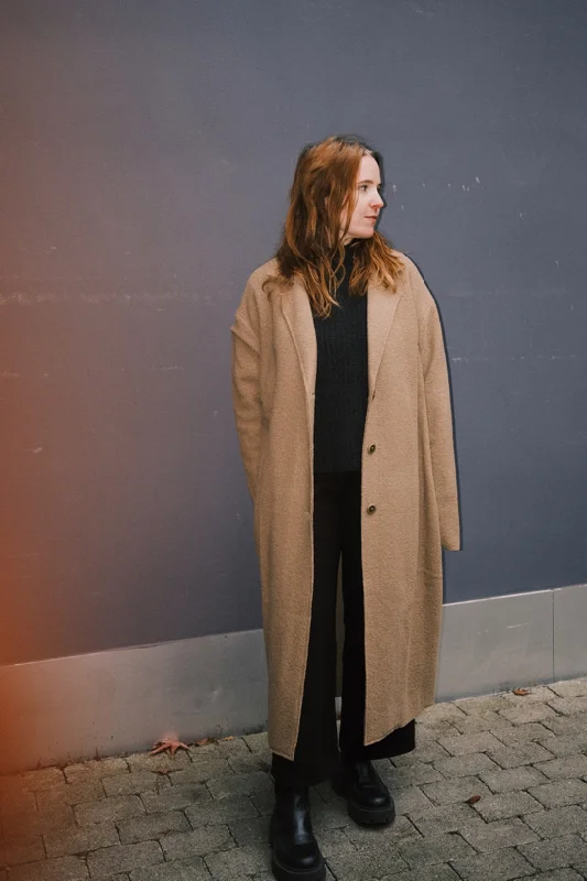 contemporary coatlight wool coat - dessau - camel