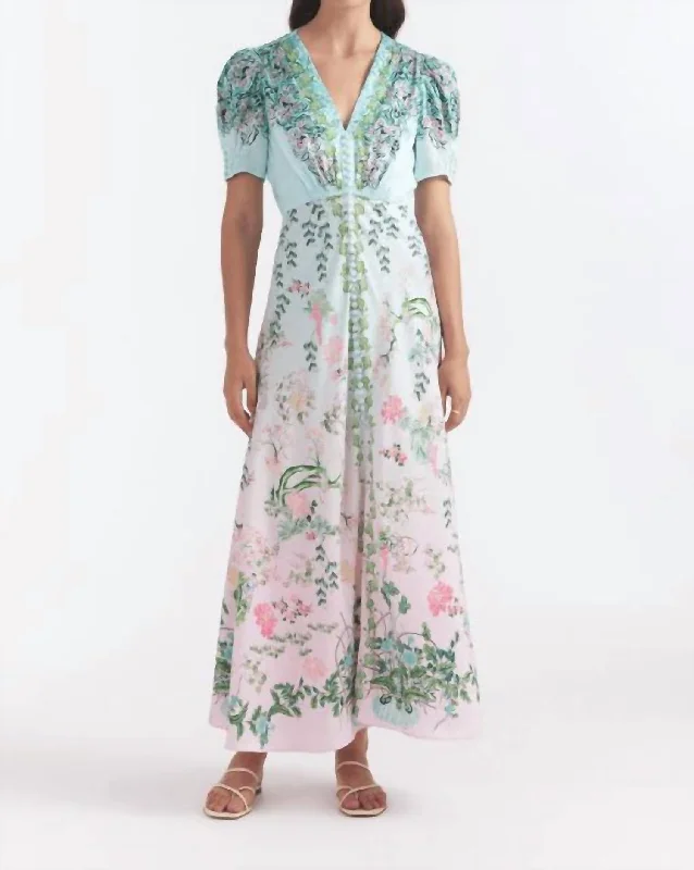 casual midi dressLea Long Dress In Willow Garden