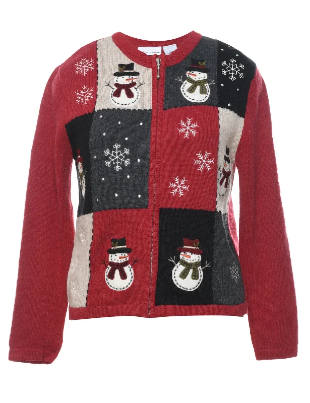 long-sleeve coatSnowman Christmas Cardigan - S