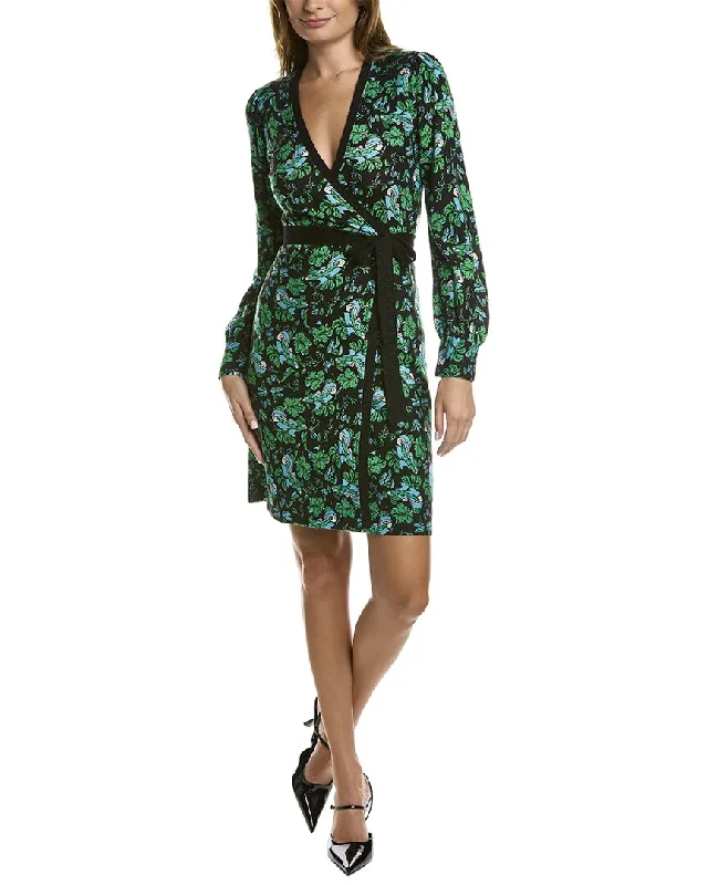 denim dressDiane von Furstenberg New Luella Wool Wrap Dress