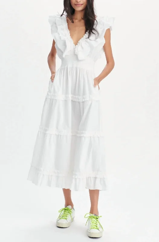 denim dressAzalea Dress in White