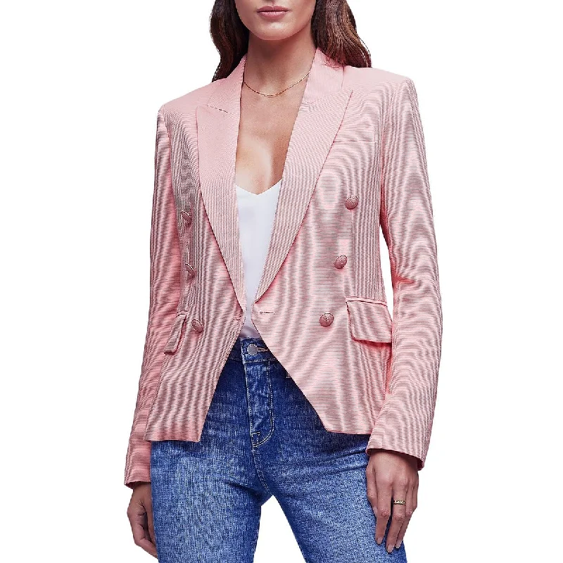 wool-blend coatKenzie Womens Office Career Double-Breasted Blazer