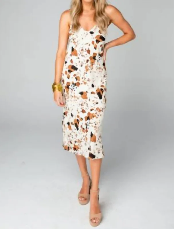 printed dressTiff Midi Slip Dress In Texas