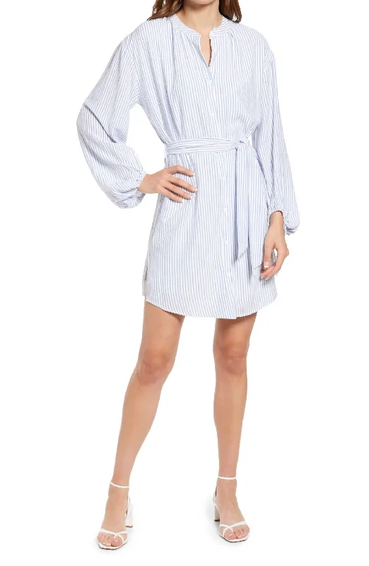 wrap-around dressNatalie Shirt Dress In Light Blue