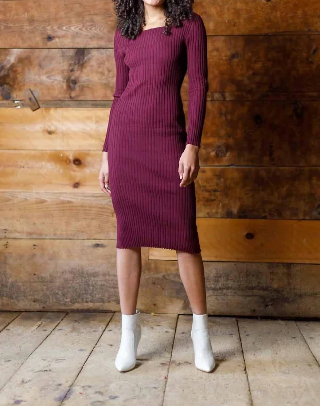 layered dressMalbec Twist Back Dress in Maroon