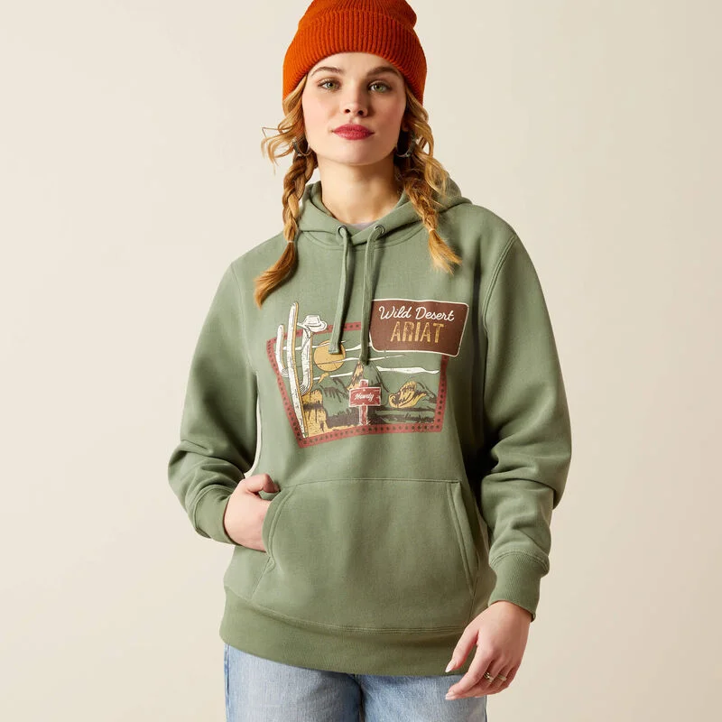 classic zip-up coatWomen's Ariat Route 66 Hoodie - Sea Spray