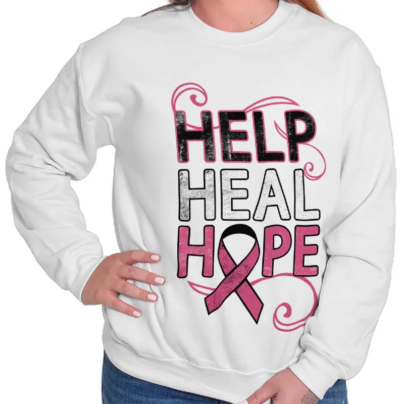 athletic style hoodieBreast Cancer Awareness Crewneck Sweatshirt