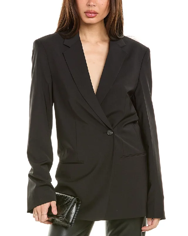 minimalist jacketHelmut Lang Wool-Blend Blazer