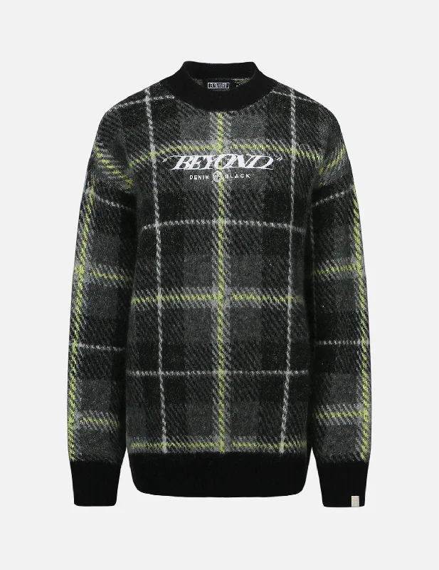 streetwear gym sweatshirtChecked Knitted Sweater