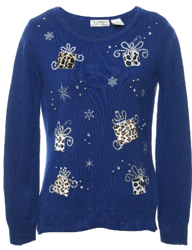 chic coatSnowfall Design Christmas Jumper - S