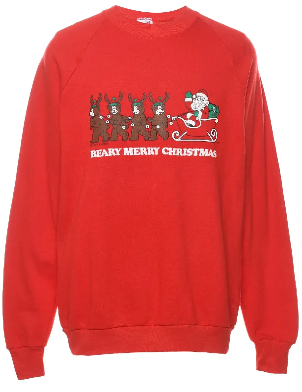 cold weather jacketSanta Claus Christmas Sweatshirt - L