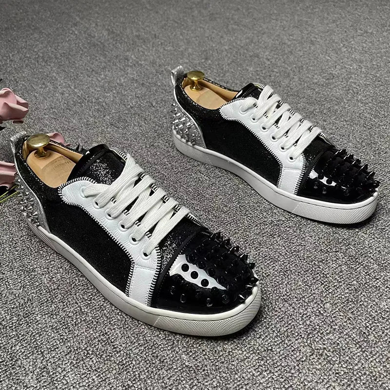 long-sleeve coatnew arrival men fashion original leather rivets shoes lace-up flats shoe party nightclub dresses breathable platform footwear