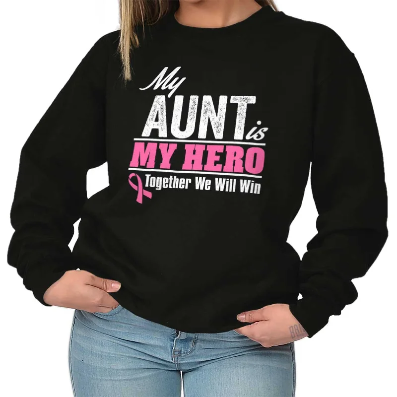 high-end athletic hoodieMy Aunt My Hero Crewneck Sweatshirt