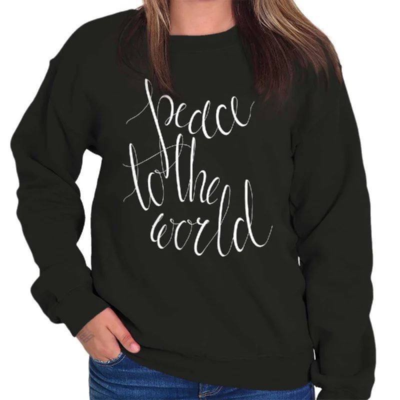 relaxed fit sports hoodiePeace To The World Crewneck Sweatshirt