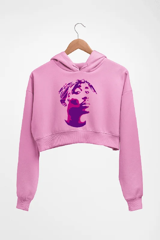 graphic hooded sweatshirtTupac 2Pac Crop HOODIE FOR WOMEN