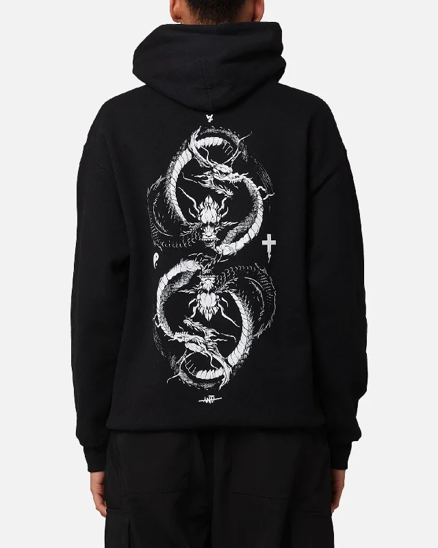 modern athletic hoodieThe Anti Order Double Dragon Hoodie Black/White