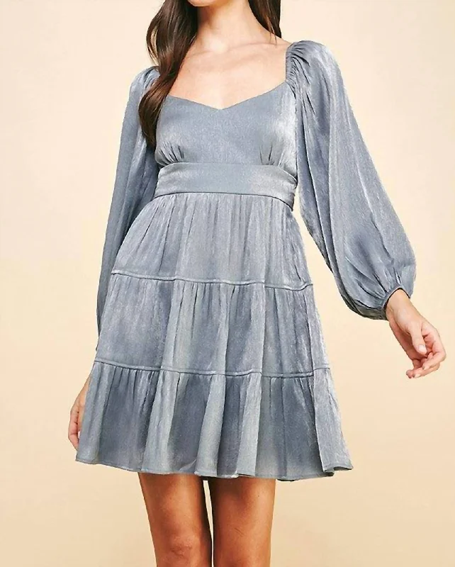 lace-up dressBe Dazzled Dress In Blue/grey