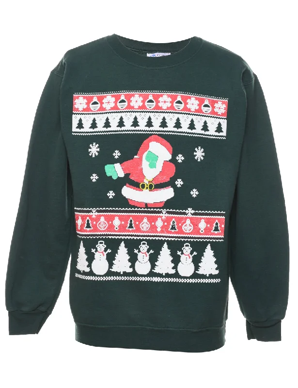 relaxed winter jacketSanta Claus Christmas Sweatshirt - S