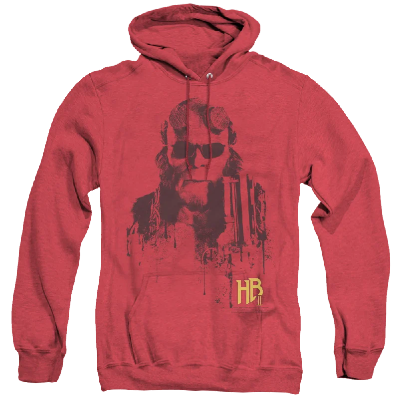 cozy hoodie for cold weatherHellboy 2 The Golden Army Splatter Gun - Heather Pullover Hoodie