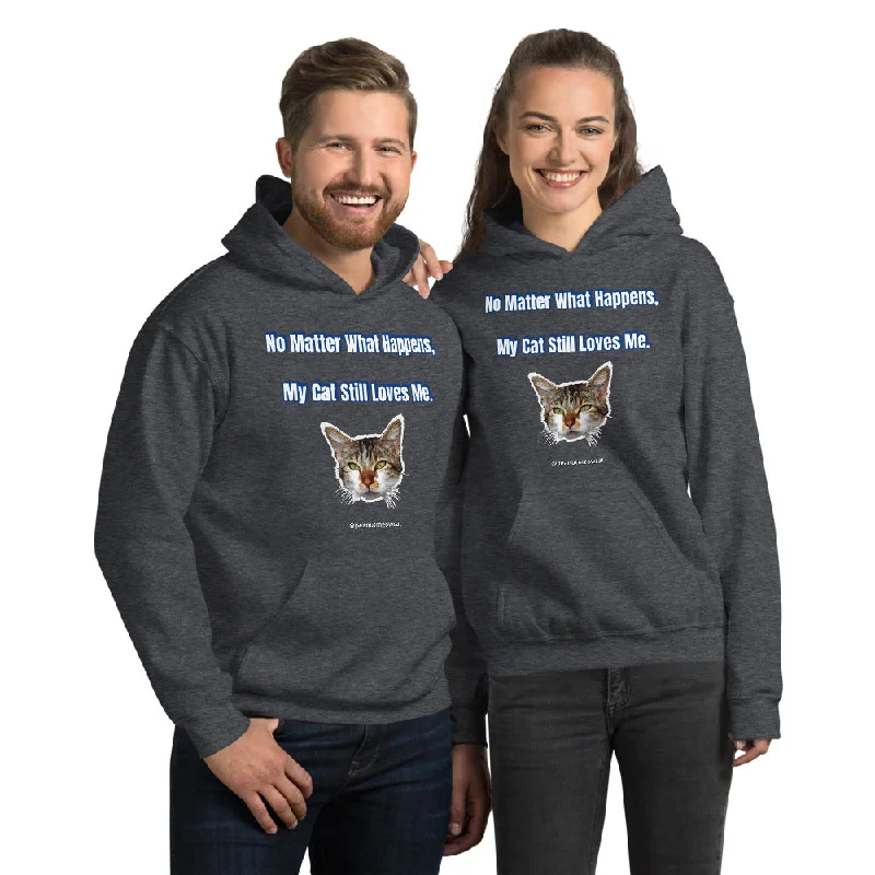 cozy workout hoodieCute Cat Print Unisex Hoodie, Cute Cat Lover's Cotton Sweatshirt-Printed in USA/EU(US Size: S-5XL)