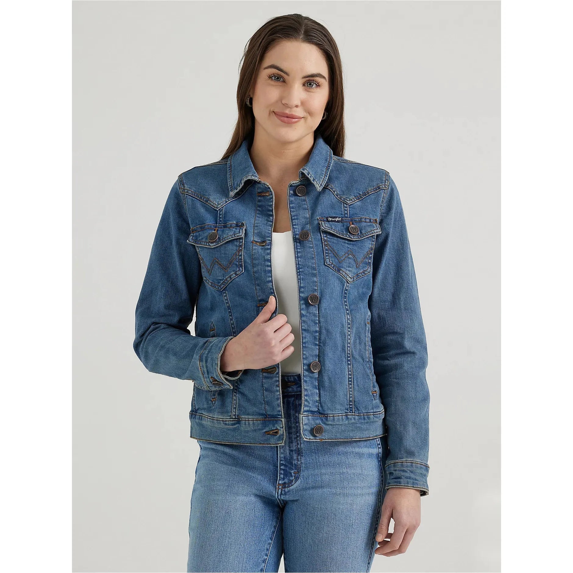 chic wool coatWomen's Long Sleeve Classic Fit Denim Jacket