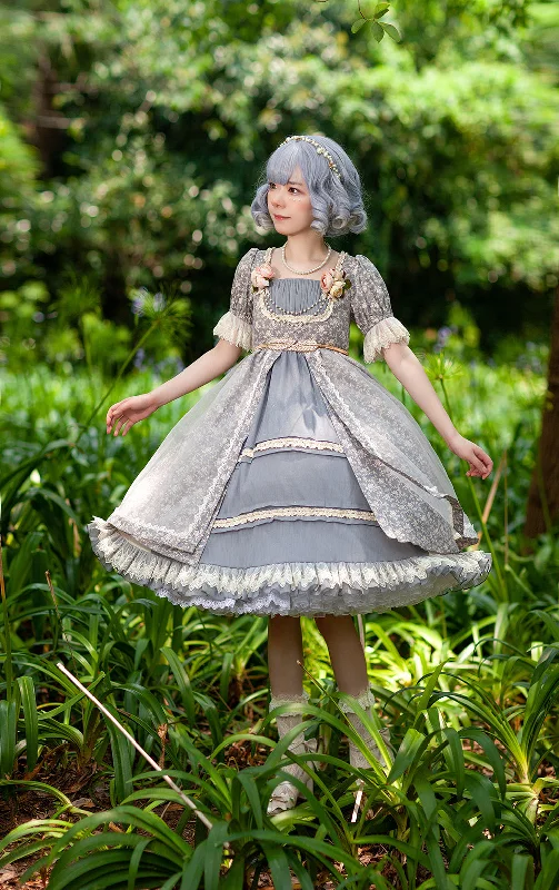 casual slip dressInfanta~Rose Afternoon Tea~Cotton Floral Lolita OP