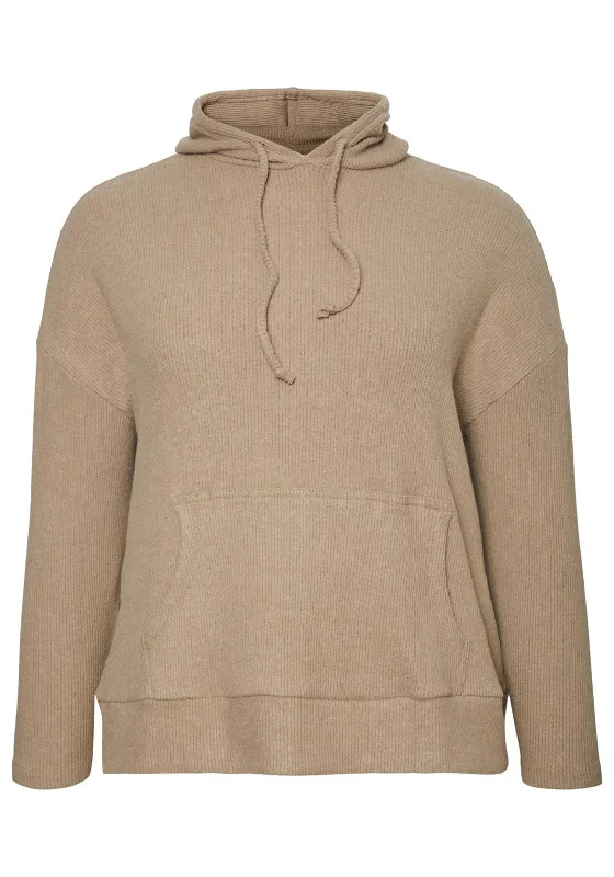 graphic hoodieVero Moda Curve Puffy Cord Loose Hoodie, Beige