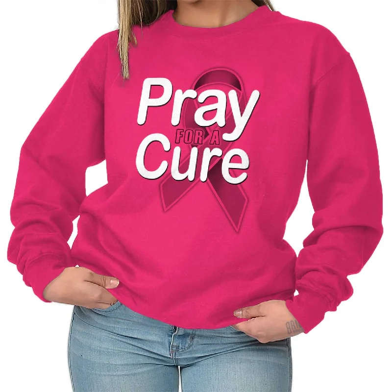 comfy workout wear hoodieHope For A Cure Crewneck Sweatshirt