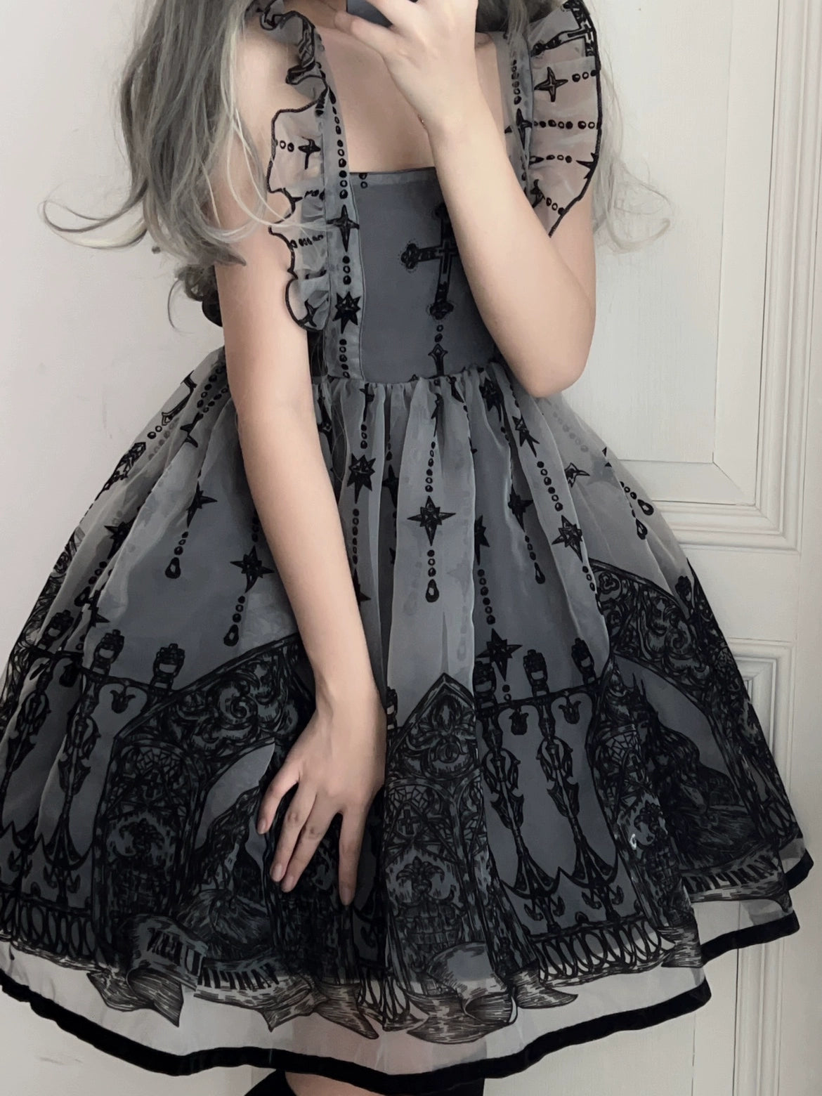 layered dressSugar Girl~Cross Witch~Gothic Lolita Jumper Dress Suspender Dress