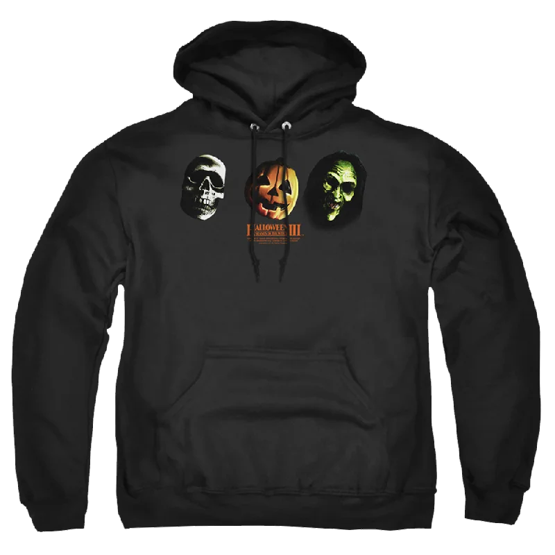 trendy hooded sweatshirtHalloween 3 Three Masks - Pullover Hoodie