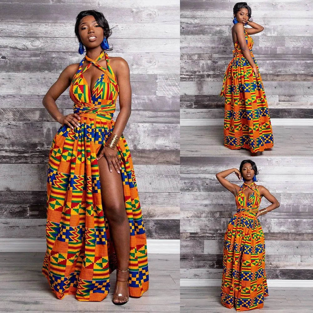 insulated winter jacketLong Dresses Women's Traditional African Clothing Dashiki Ankara Bandage Maxi Dress Infinity Wrap Multiple Wear Summer Clothes