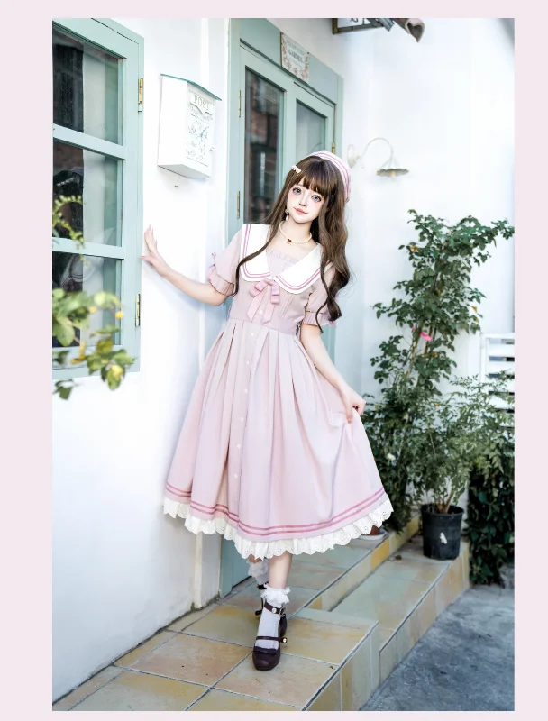 casual dressKOMOMO~Enchanted Girl~Sailor Lolita Dress Pink OP