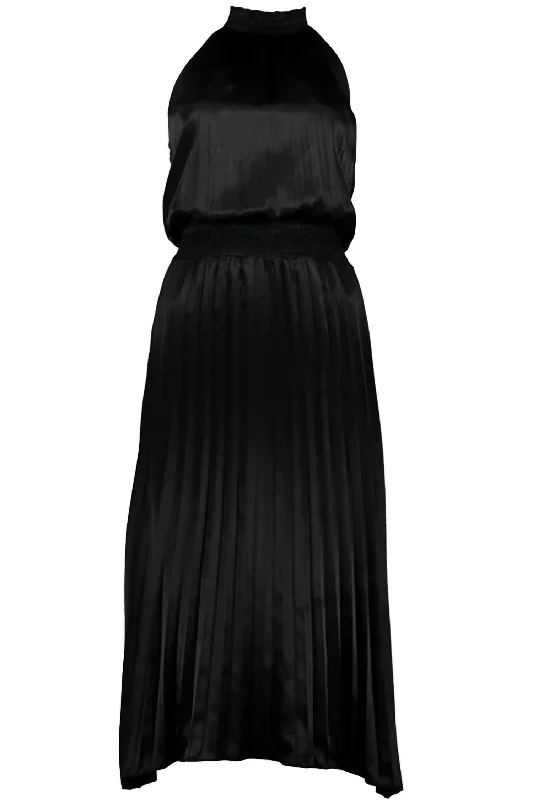 boho-chic dressSari Halter Dress In Black