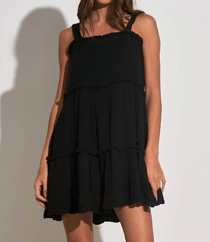 fitted dressTiered Mini Dress In Black