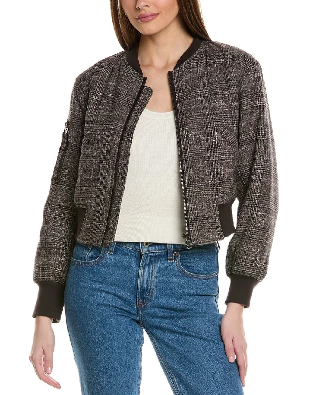 stylish blazer coatKenneth Cole Cropped Bomber Jacket