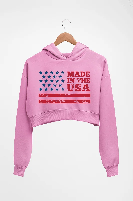 cool hoodieUSA America Crop HOODIE FOR WOMEN