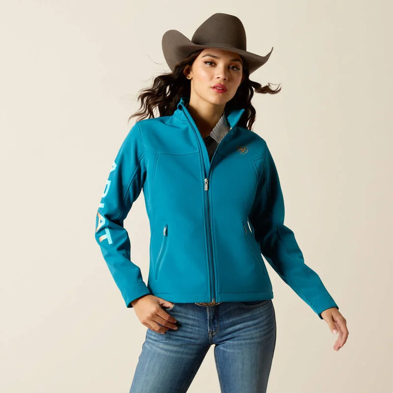 fashion coat with hoodAriat Women's New Team Softshell Jacket - Ocean Depths/Retro Ranch Print