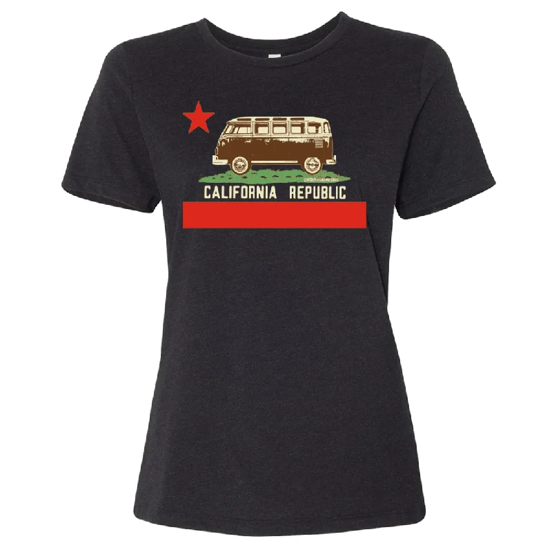 stylish athletic hoodieCalifornia Republic Vintage Van Women's Relaxed Jersey Tee