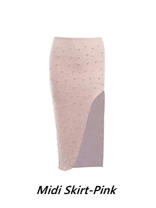 Midi Skirt-Pink