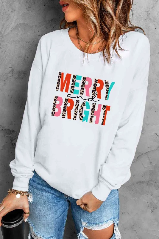 bold fitness hoodieMERRY AND BRIGHT Graphic Sweatshirt