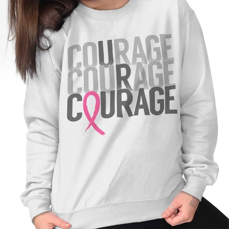 modern athletic hoodieBreast Cancer Awareness Crewneck Sweatshirt