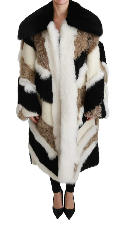 fitted trench coatDolce & Gabbana Gorgeous  Shearling Cape Jacket