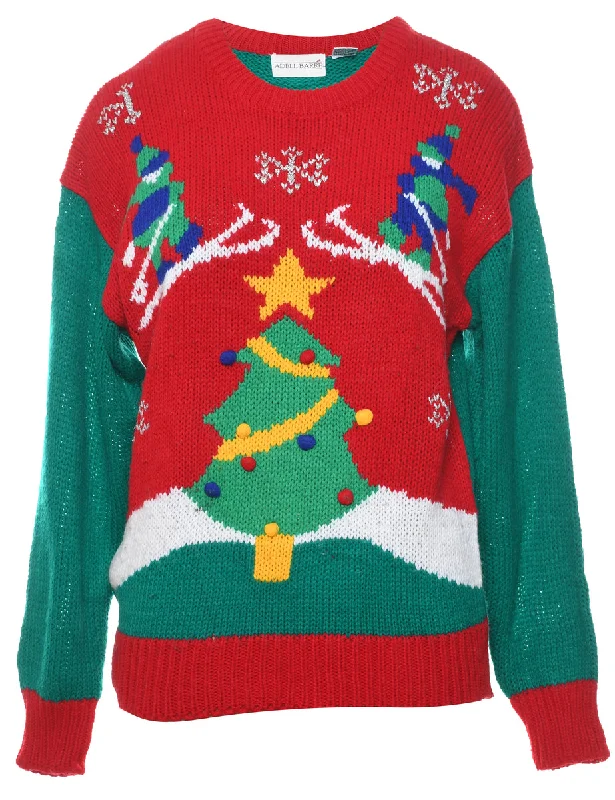 insulated jacketFestive Print Christmas Jumper - L