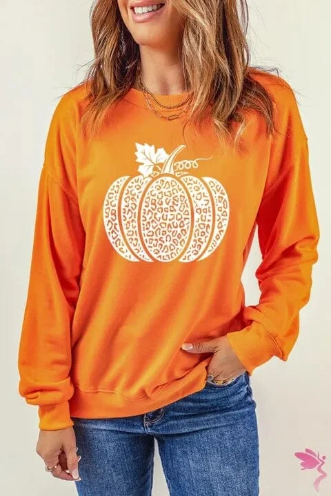 gym ready hoodieCheetah Pumpkin Graphic Sweatshirt