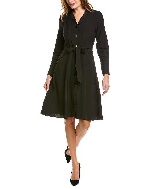 wrap dressSharagano Stretch Sharkskin Shirtdress