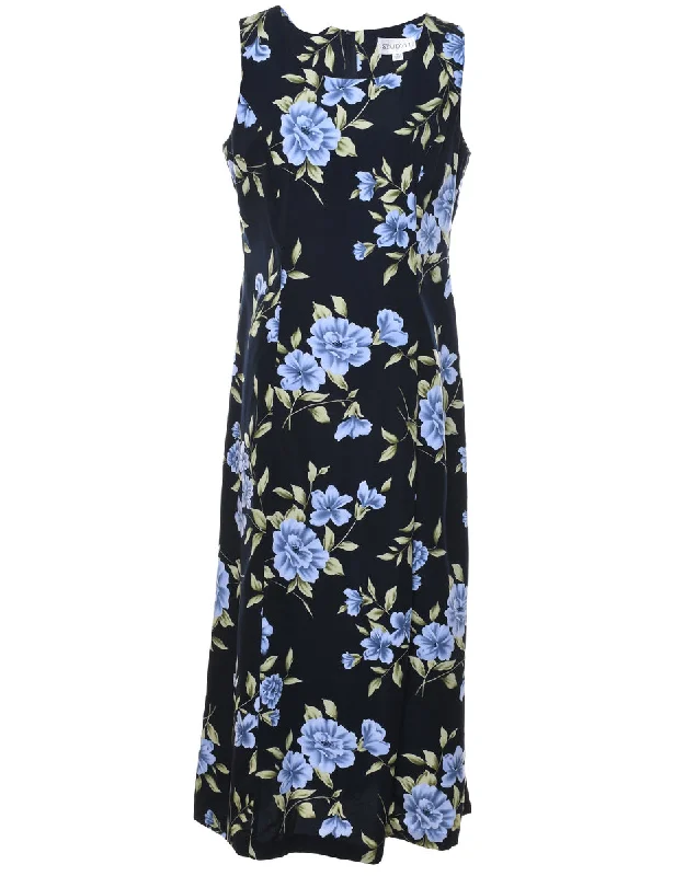 wool coatBlack Floral Print Maxi Dress - M