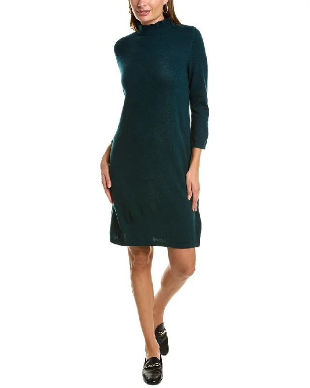 casual dressForte Cashmere Ruffle Neck Cashmere Sweaterdress