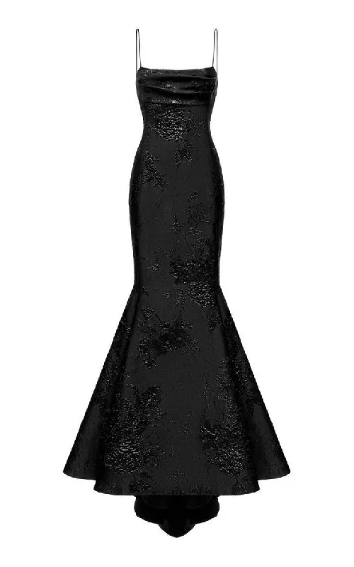 lace dressGlamorous Black Spaghetti Straps Mermaid Long Prom Dress Y2929