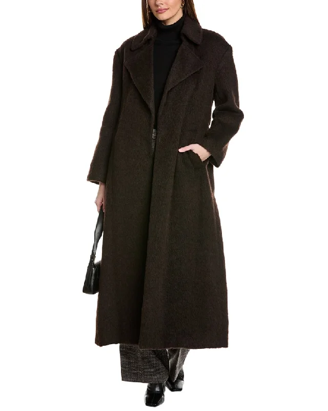 sleek jacketKenneth Cole Wool-Blend Trench Coat