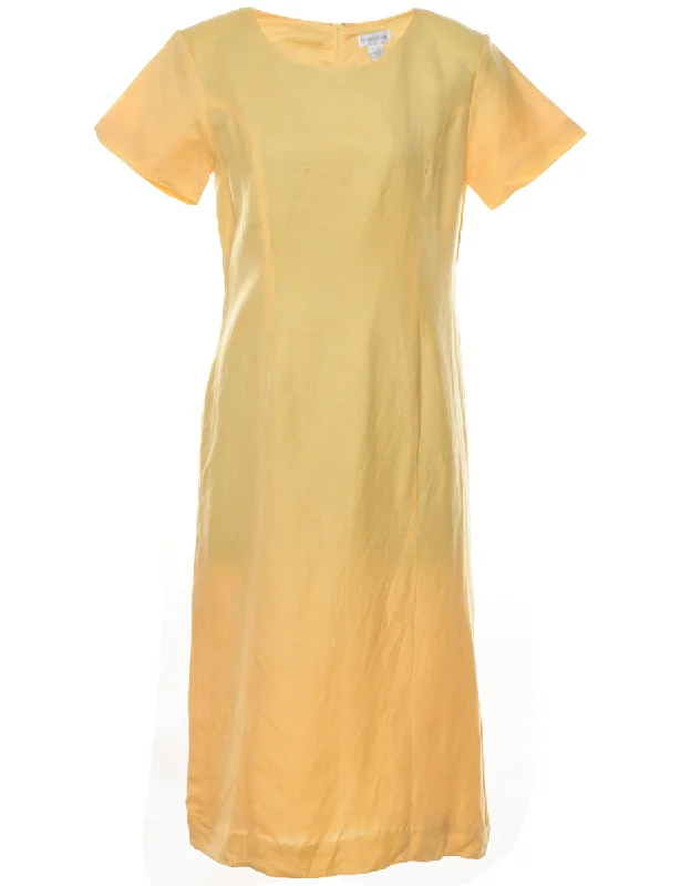 fashionable outerwearClassic Yellow Dress - L